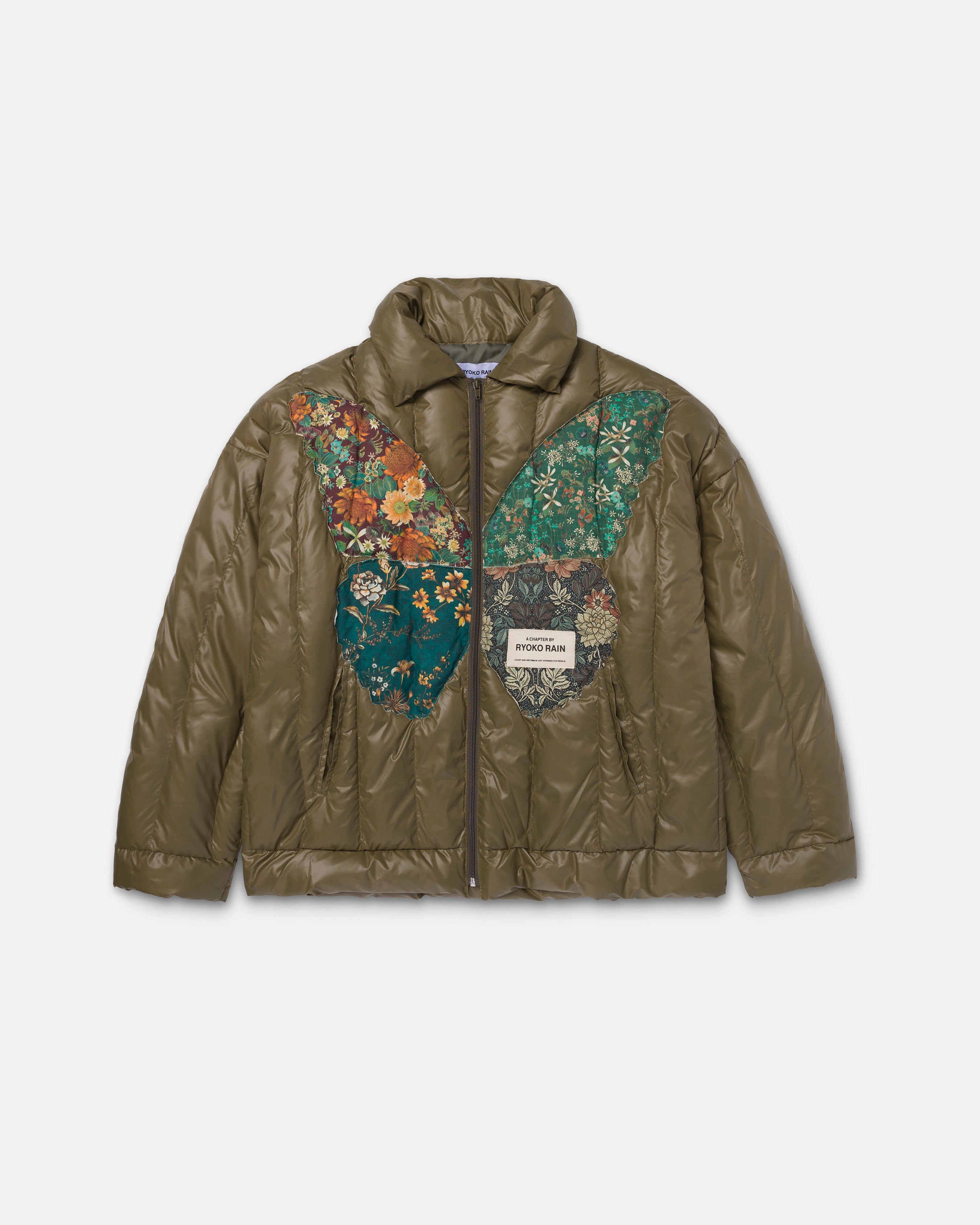 GREEN BUTTERFLY PUFFER JACKET – Ryoko Rain