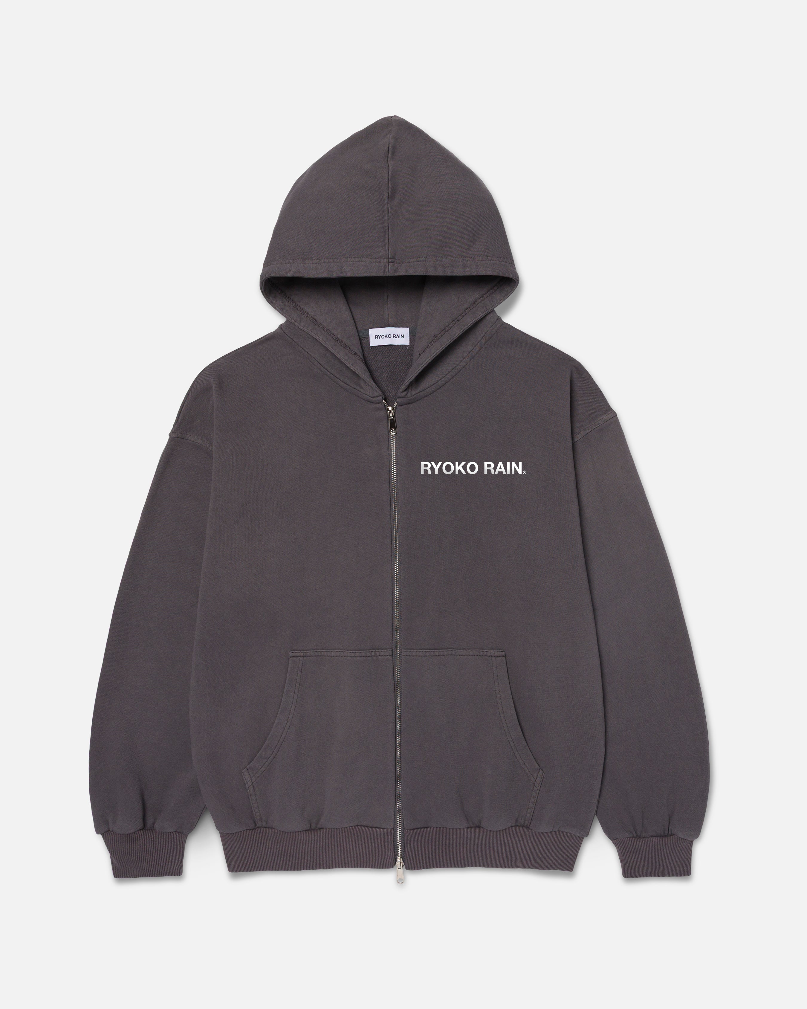 FULL ZIP HOODIE - DARK GRAY – Ryoko Rain