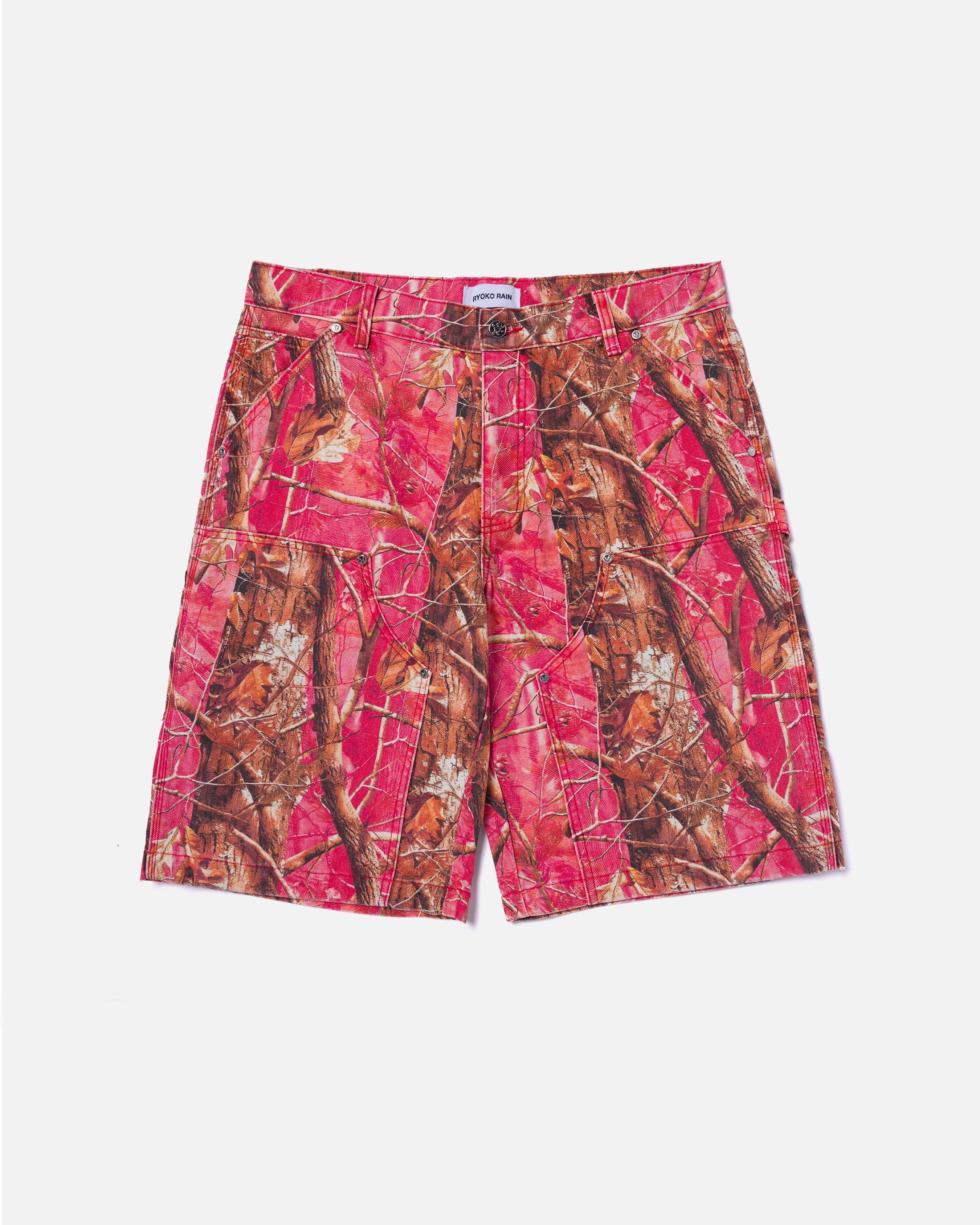 DOUBLE KNEE CARPENTER SHORTS - TREE CAMO – Ryoko Rain