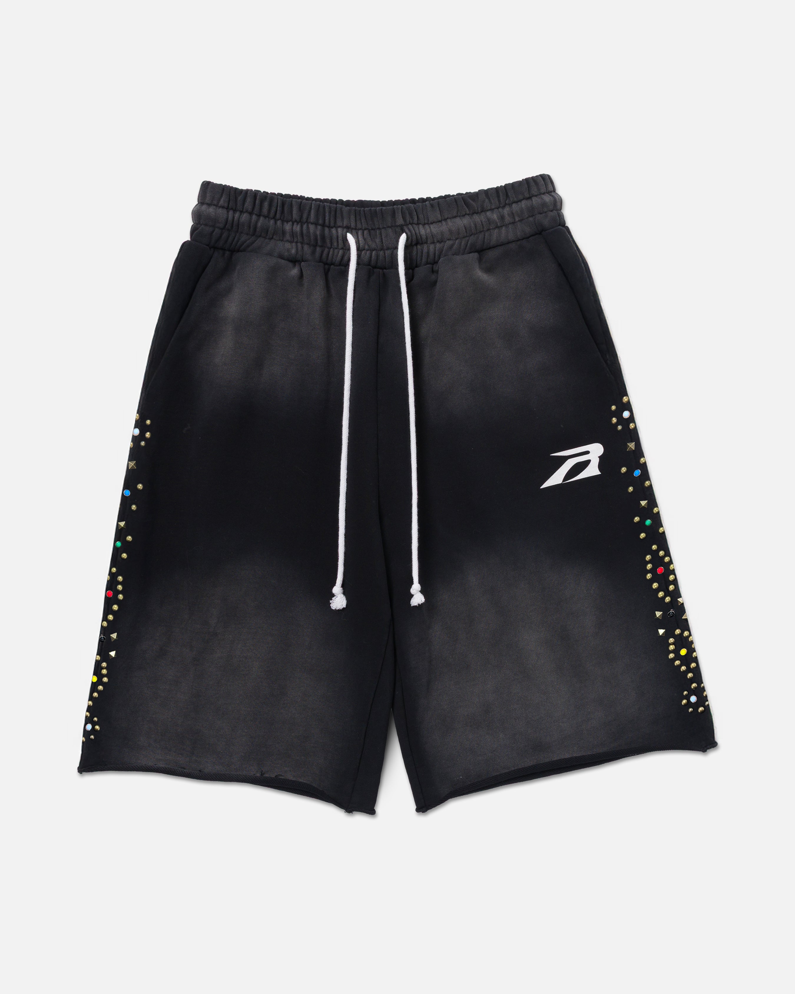 RIVET SWEAT SHORTS - FADED BLACK – Ryoko Rain