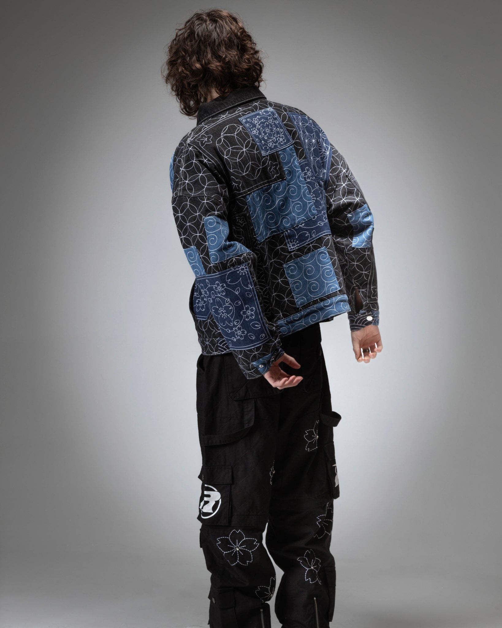 ジャケット・アウター rikotokyo Shirring sleeve blouson SASHIKO WORK JACKET – Ryoko Rain