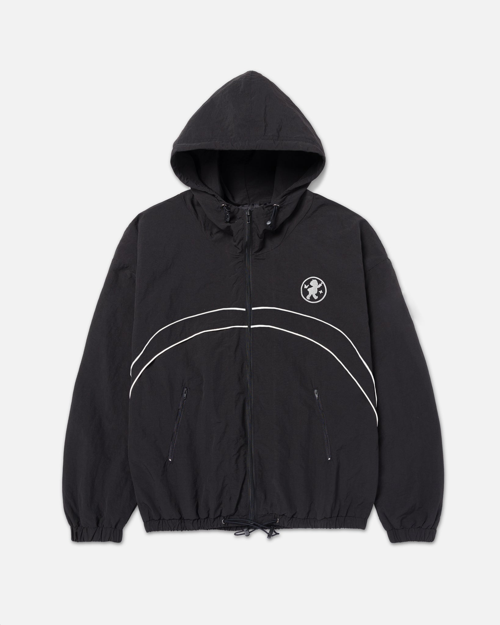 RYOKO RAIN TRACK JACKET - BLACK