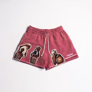 RYOKO RAIN X INWAYOVERYOURHEAD SWEAT SHORTS - WINE