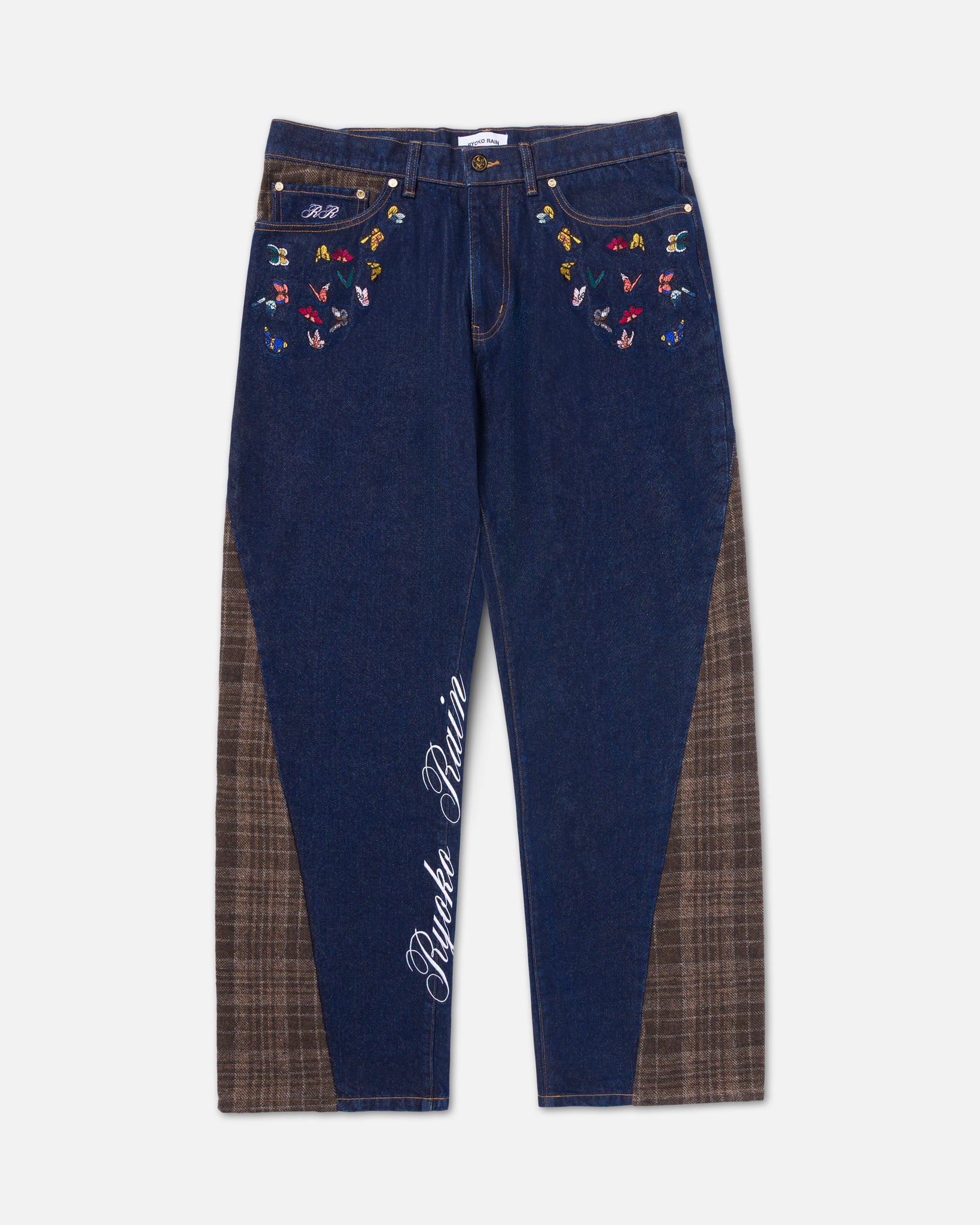 INDIGO BUTTERFLY SELVEDGE DENIM JEANS (PRE-ORDER)