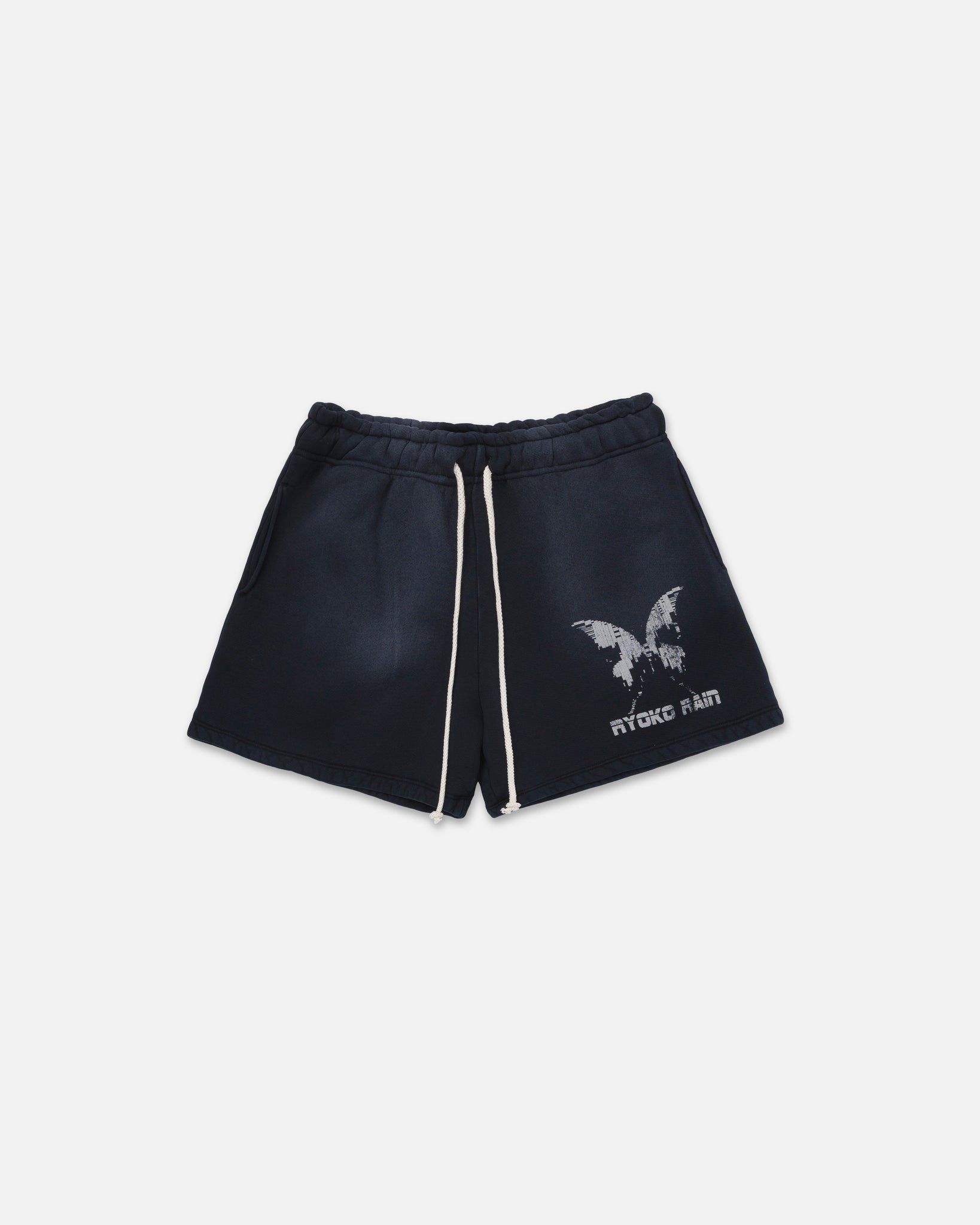 TIME WILL TELL COTTON SHORTS -  BLACK