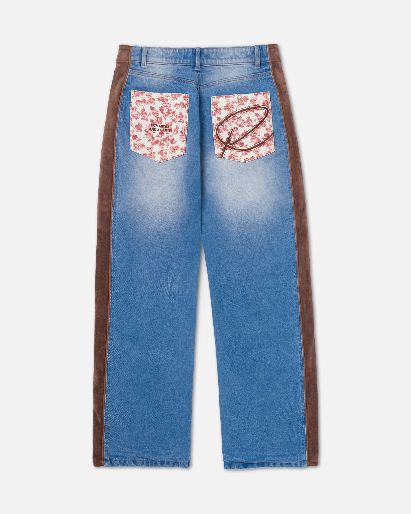 SUEDE SIDE PANEL JEANS – Ryoko Rain