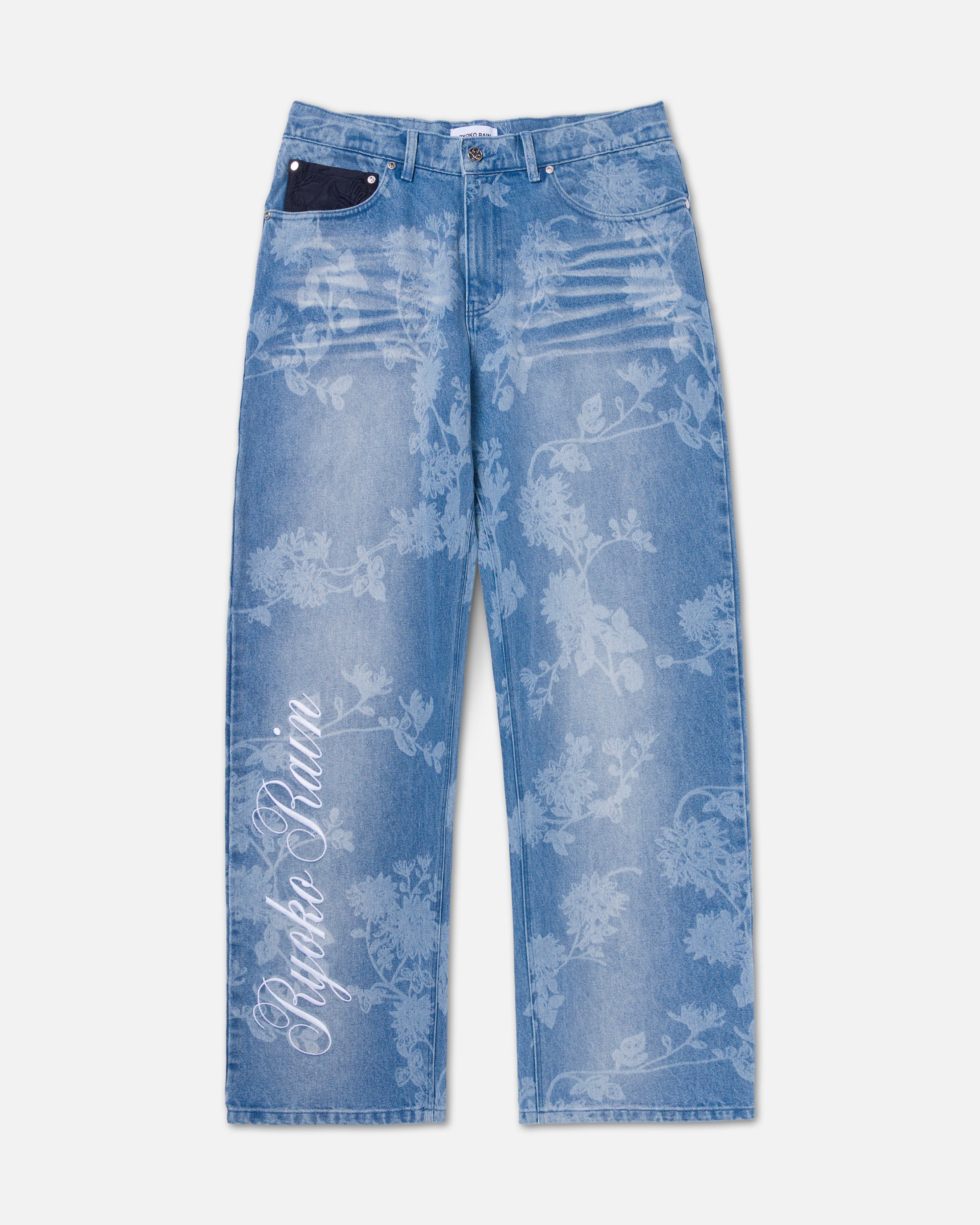 FLORAL LASER JEANS – Ryoko Rain