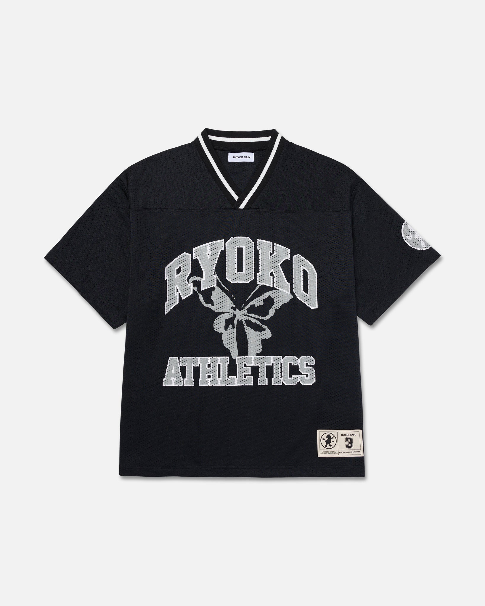 RYOKO RAIN FOOTBALL JERSEY - BLACK