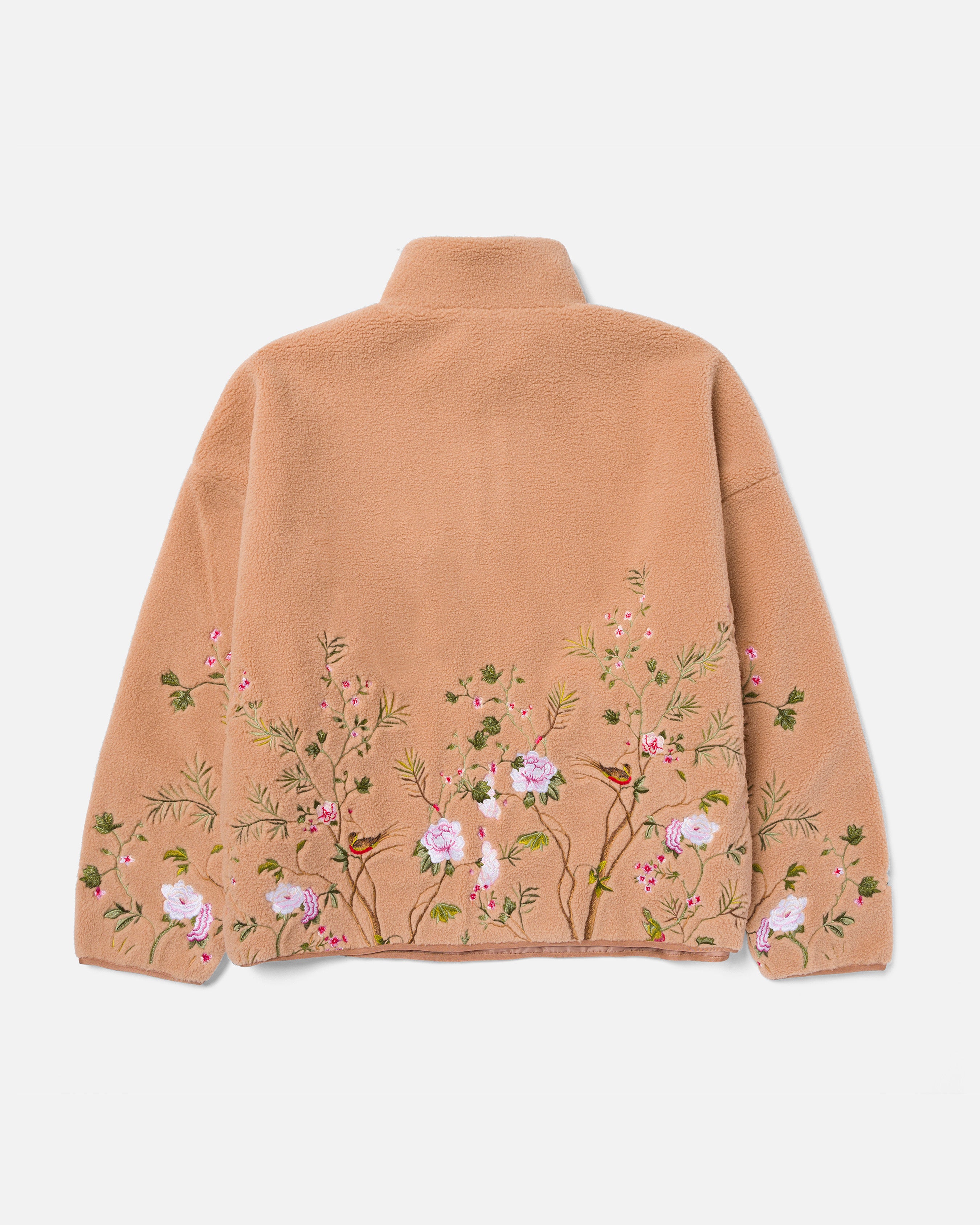 QUARTER ZIP SHERPA PULLOVER - TAN – Ryoko Rain