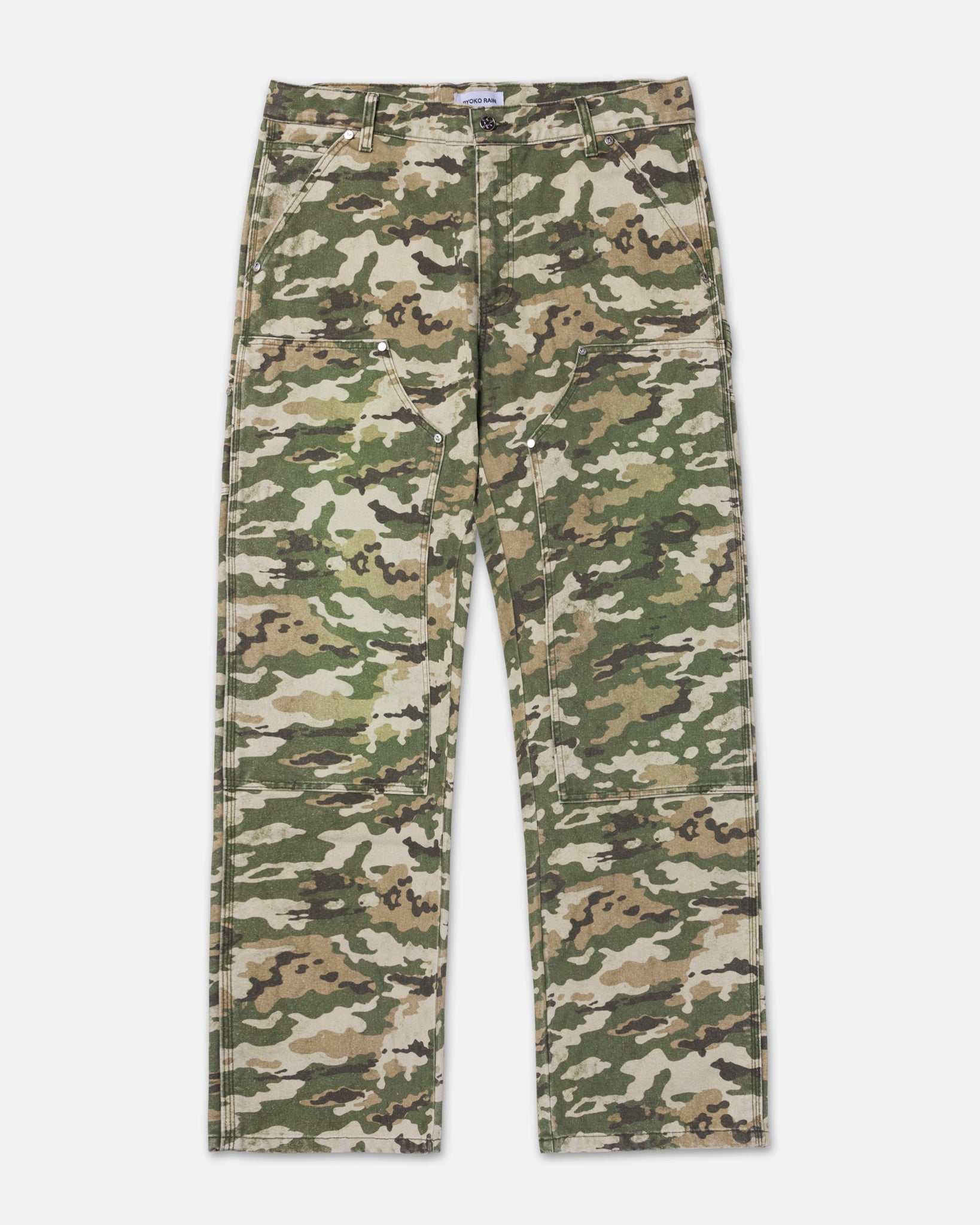 MILITARY CAMO DOUBLE KNEE PANTS