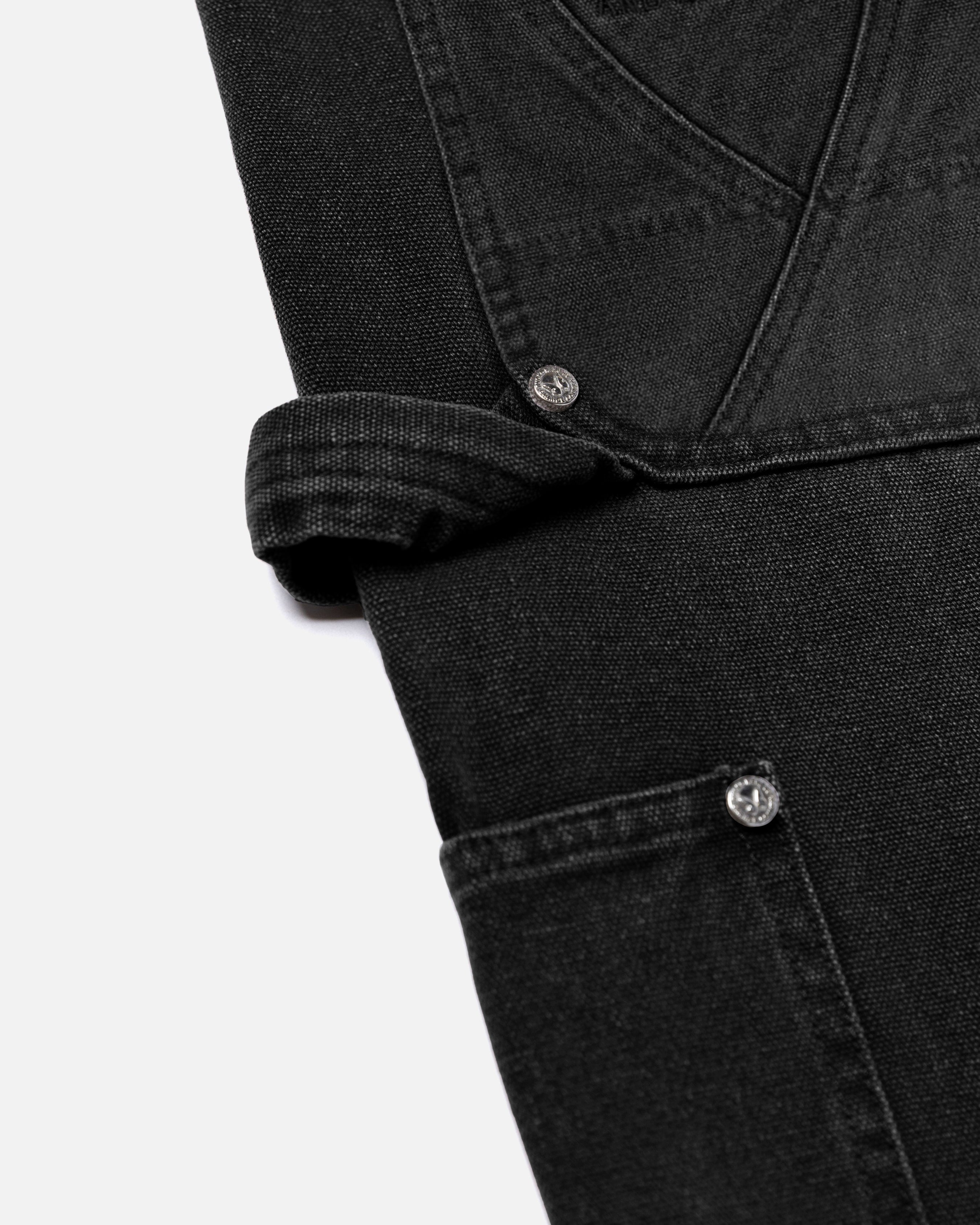 DOUBLE KNEE CARPENTER SHORTS - BLACK – Ryoko Rain