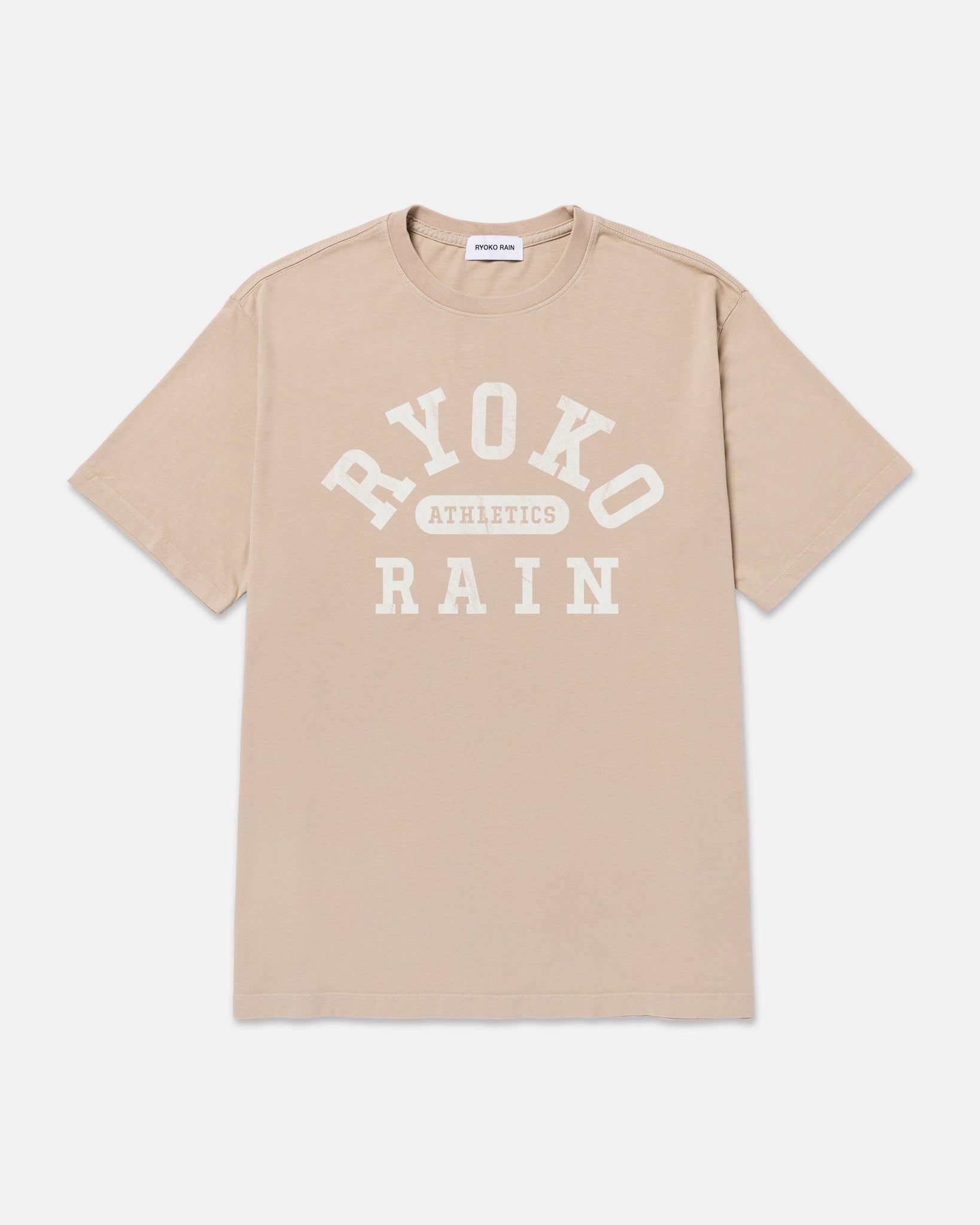 RYOKO RAIN ATHLETICS TEE - FOSSIL TAN