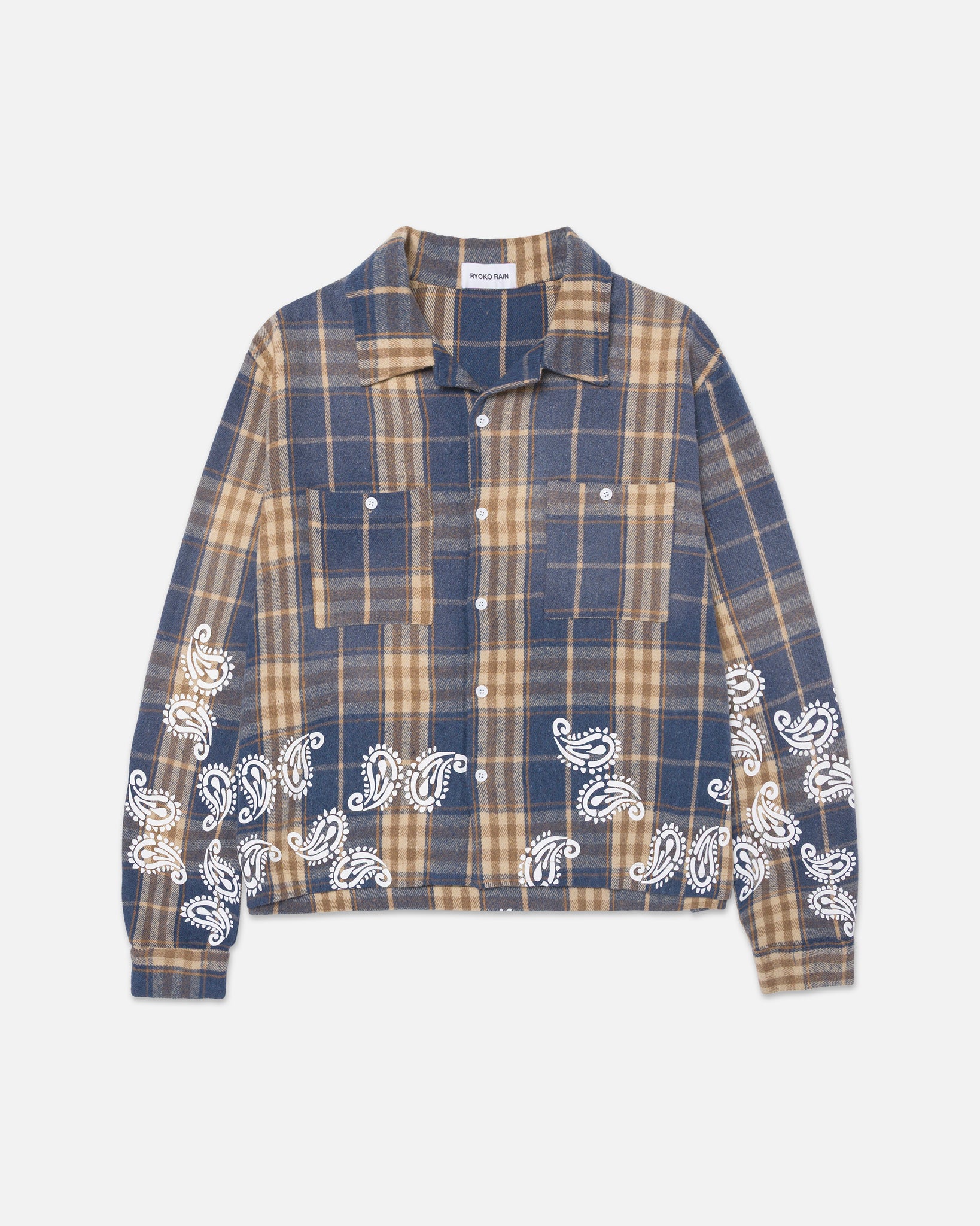 BLUE PLAID PAISLEY FLANNEL (PRE-ORDER)