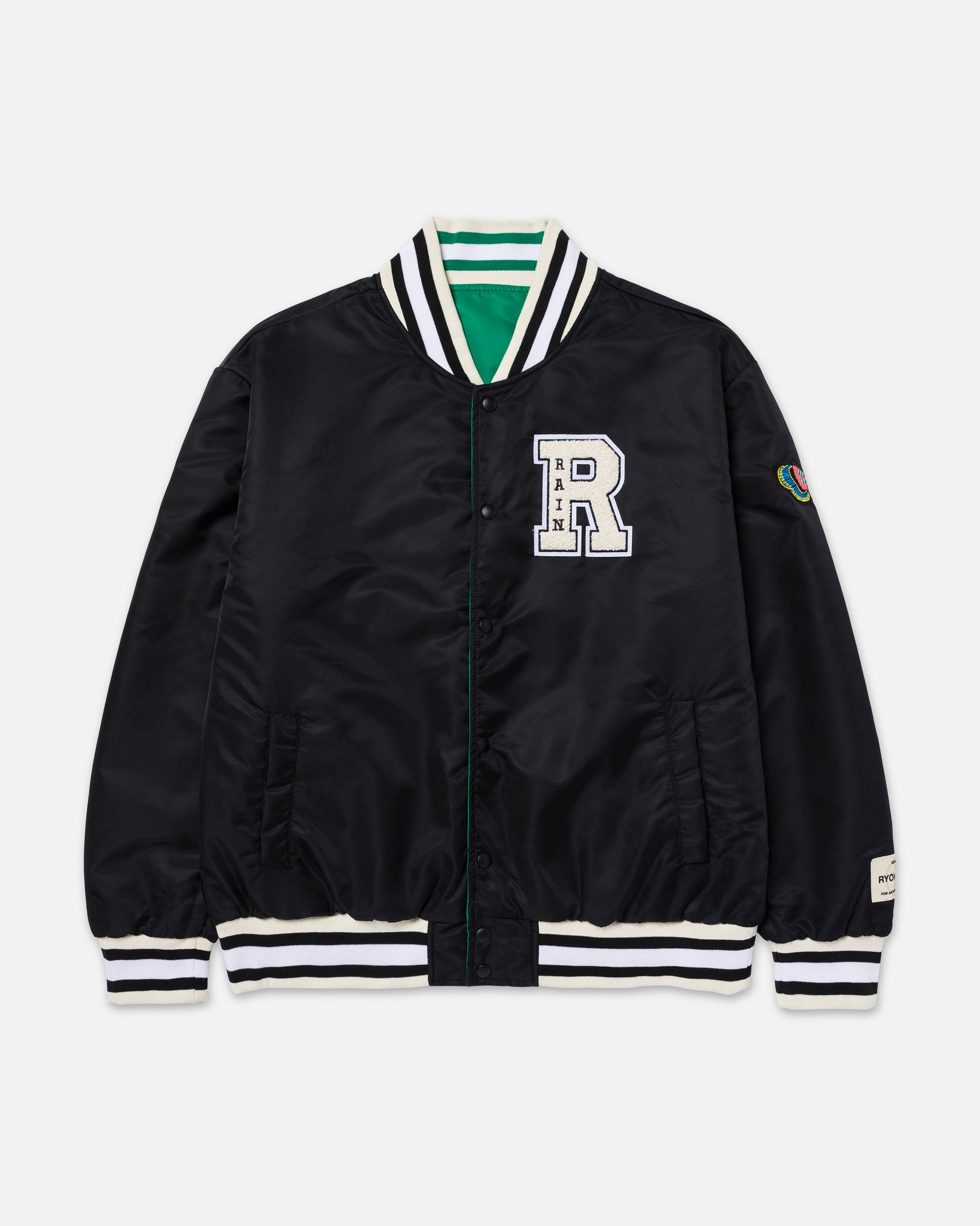 REVERSIBLE SATIN BOMBER JACKET