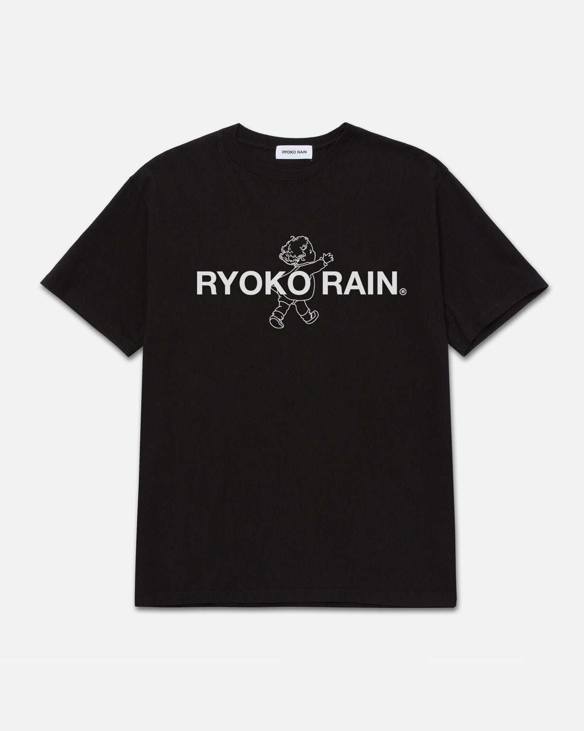 RYOKO RAIN POET TEE -  BLACK