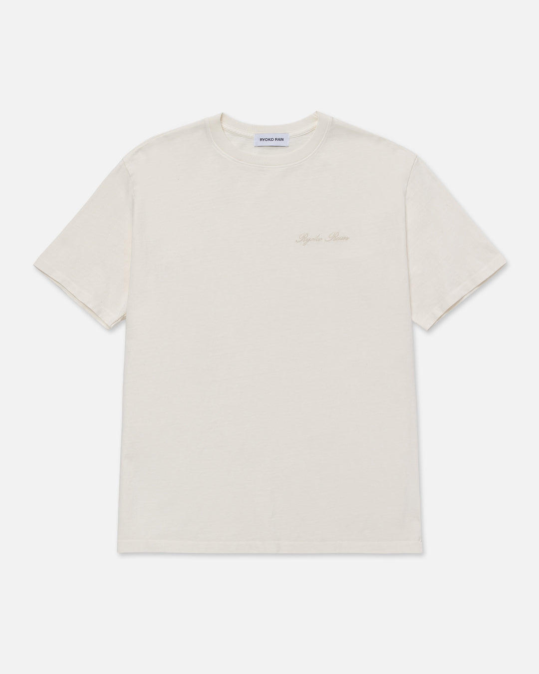 CLASSIC EMBROIDERED TEE- CREAM – Ryoko Rain