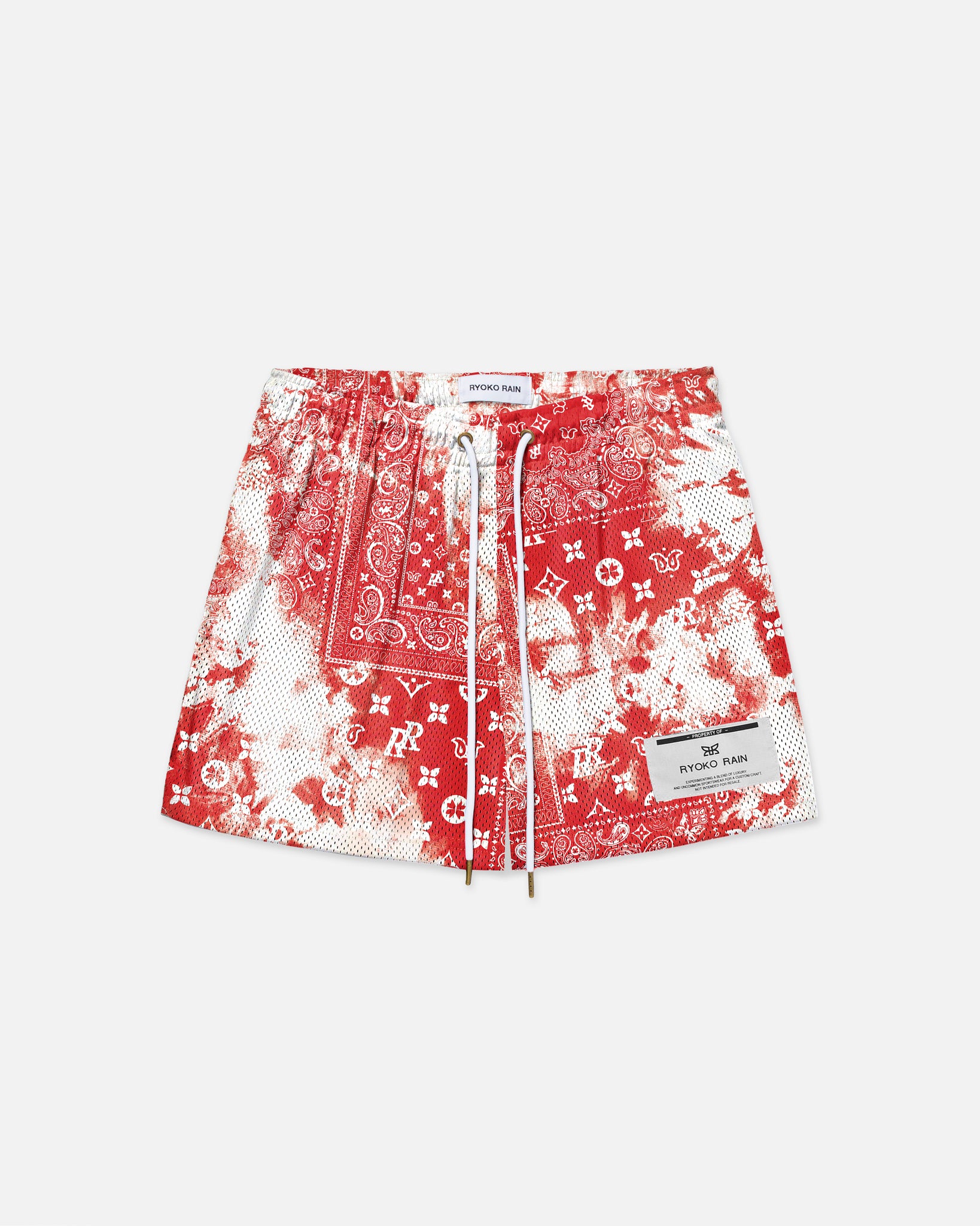 BLEACHED PAISLEY - RED