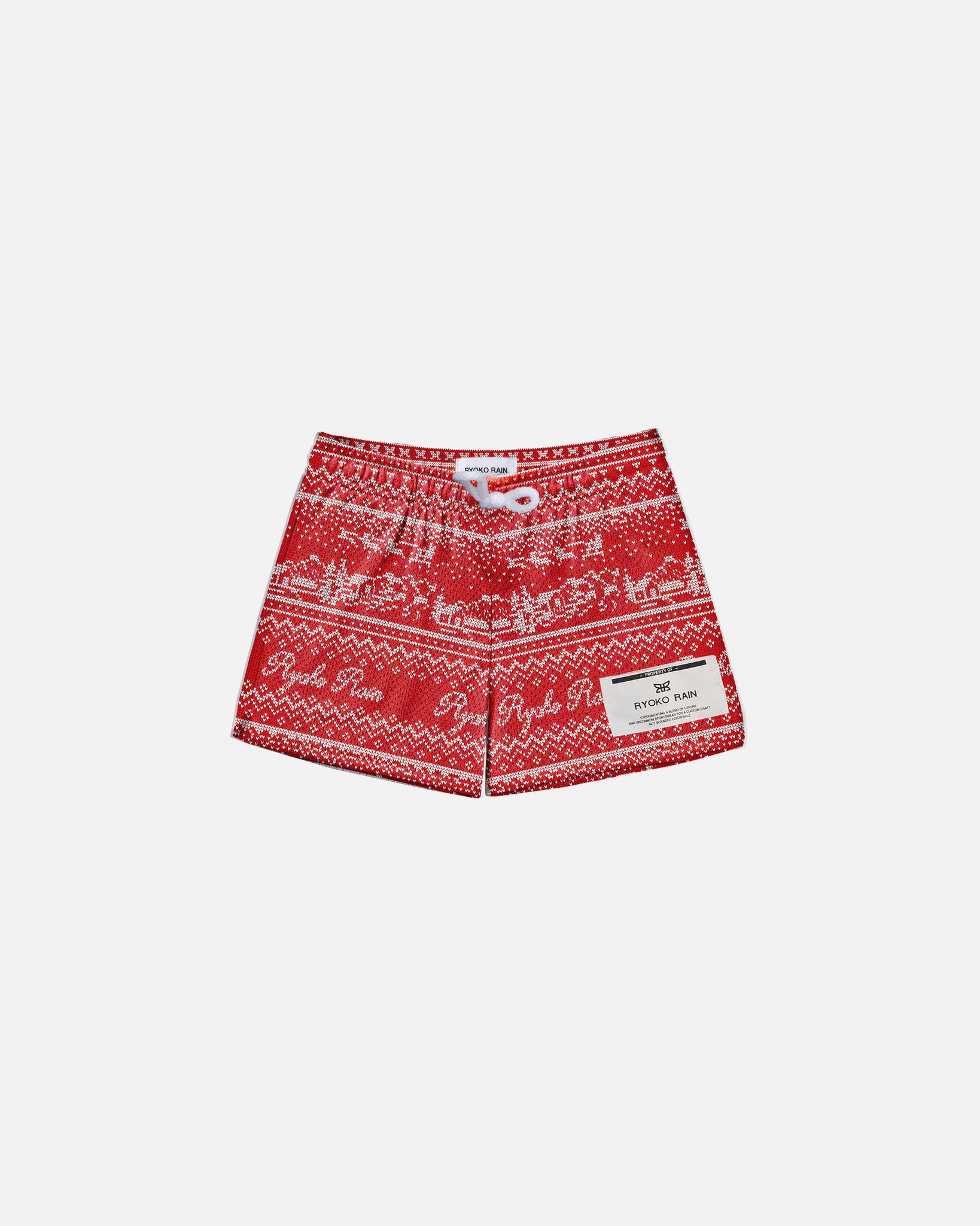 HOLIDAY SWEATER SHORTS - RED (KIDS)